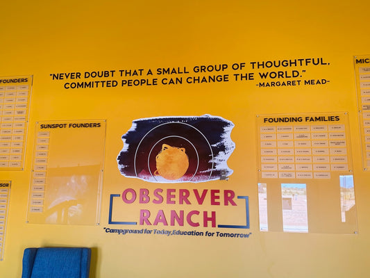 Observer Ranch Founder Wall Name
