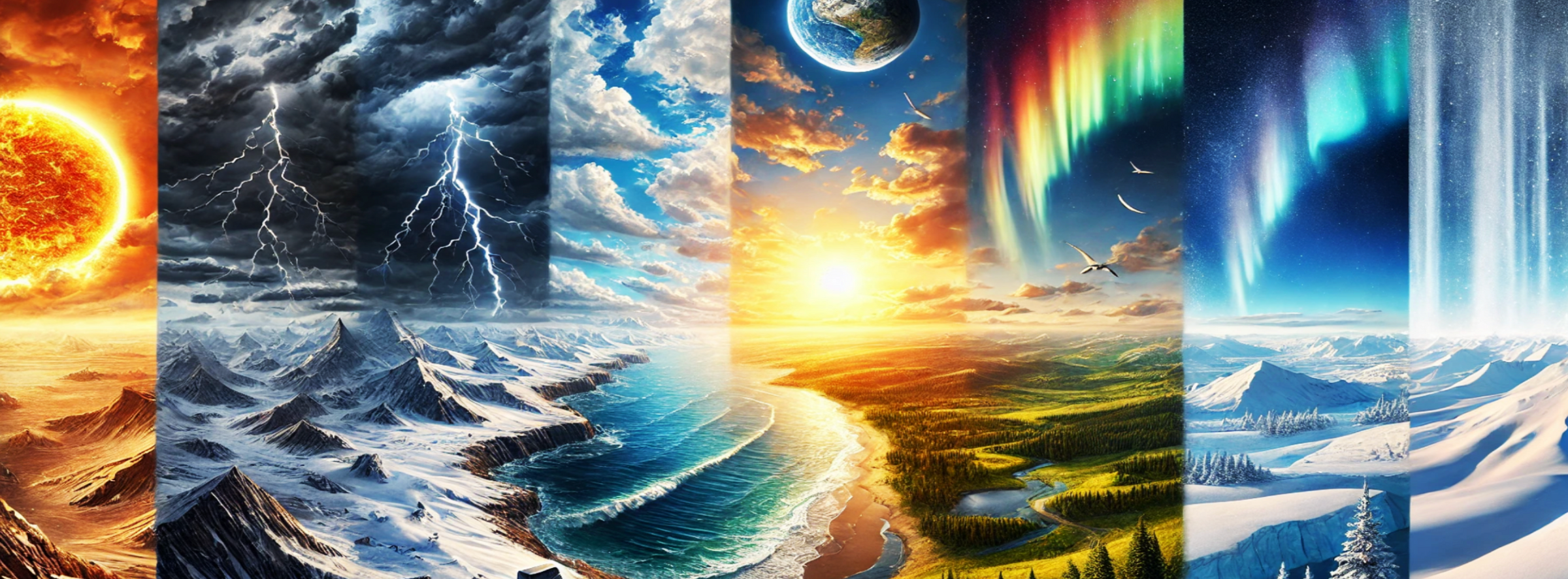 Sun, storms, mountains, sunset, and northern lights across the earth-change cycle tracked by Space Weather News at Observer Ranch