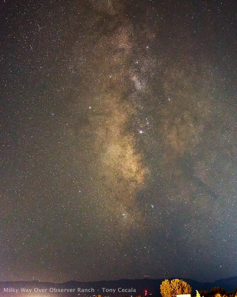 Milky Way over Observer Ranch night sky