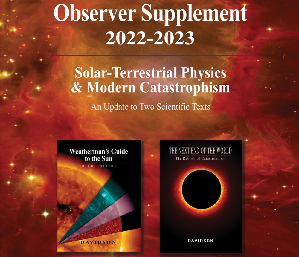 Observer Supplement 2022-2023: Solar-Terrestrial Physics and Modern Catastrophism cover by Ben Davidson