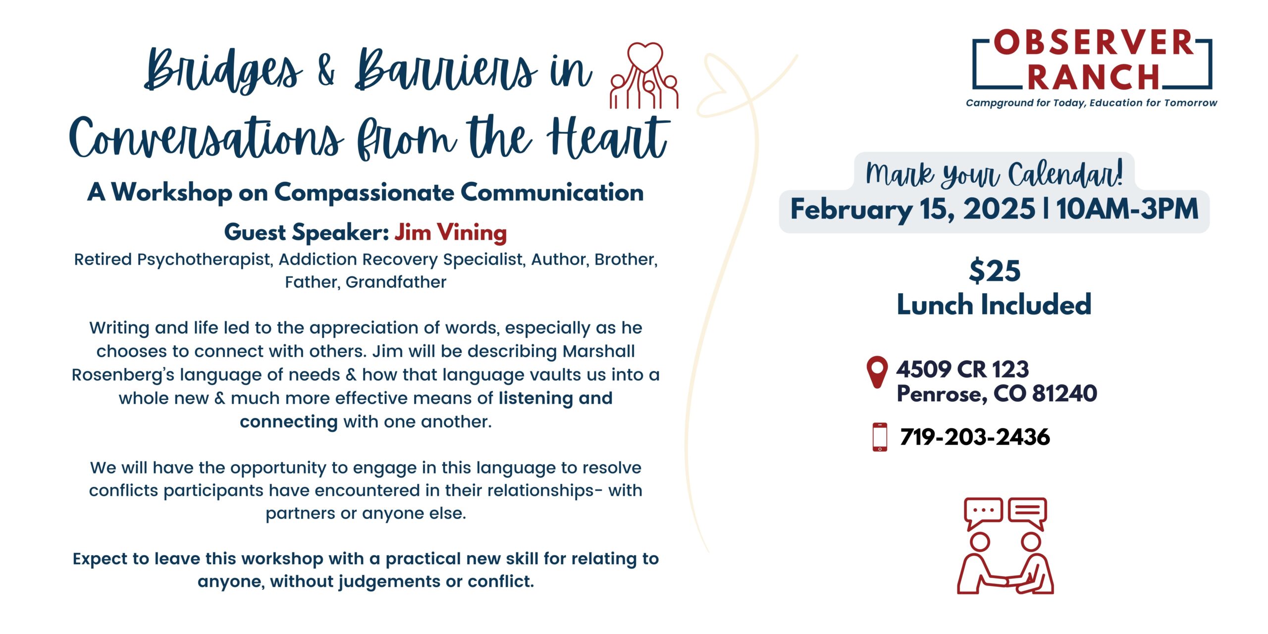 Bridges and Barriers in Conversations from the Heart: A Workshop on Compassionate Communication